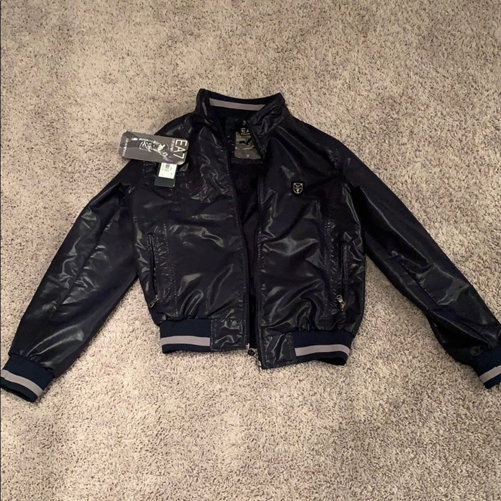 Armani leather coat